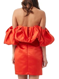 Nia Bubble Off-The-Shoulder Dress