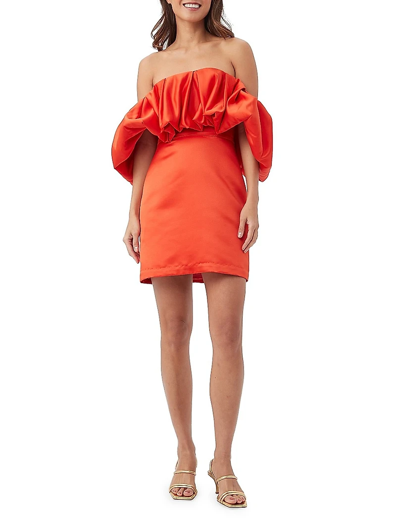 Nia Bubble Off-The-Shoulder Dress
