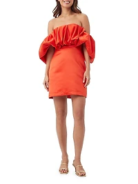 Nia Bubble Off-The-Shoulder Dress