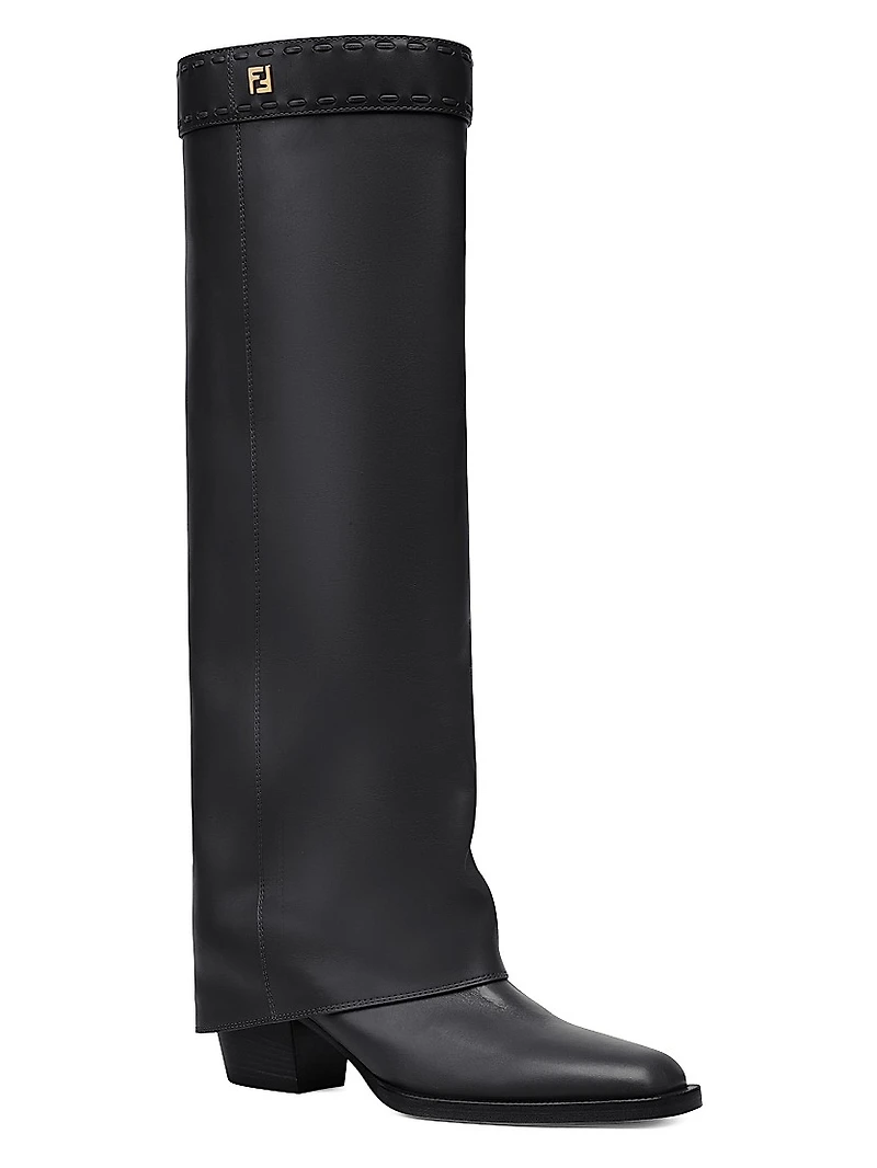 Leather Knee-High Boots