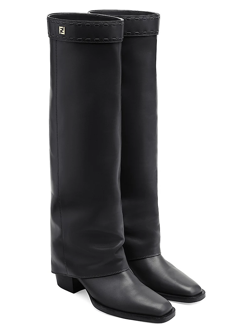 Leather Knee-High Boots