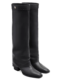 Leather Knee-High Boots