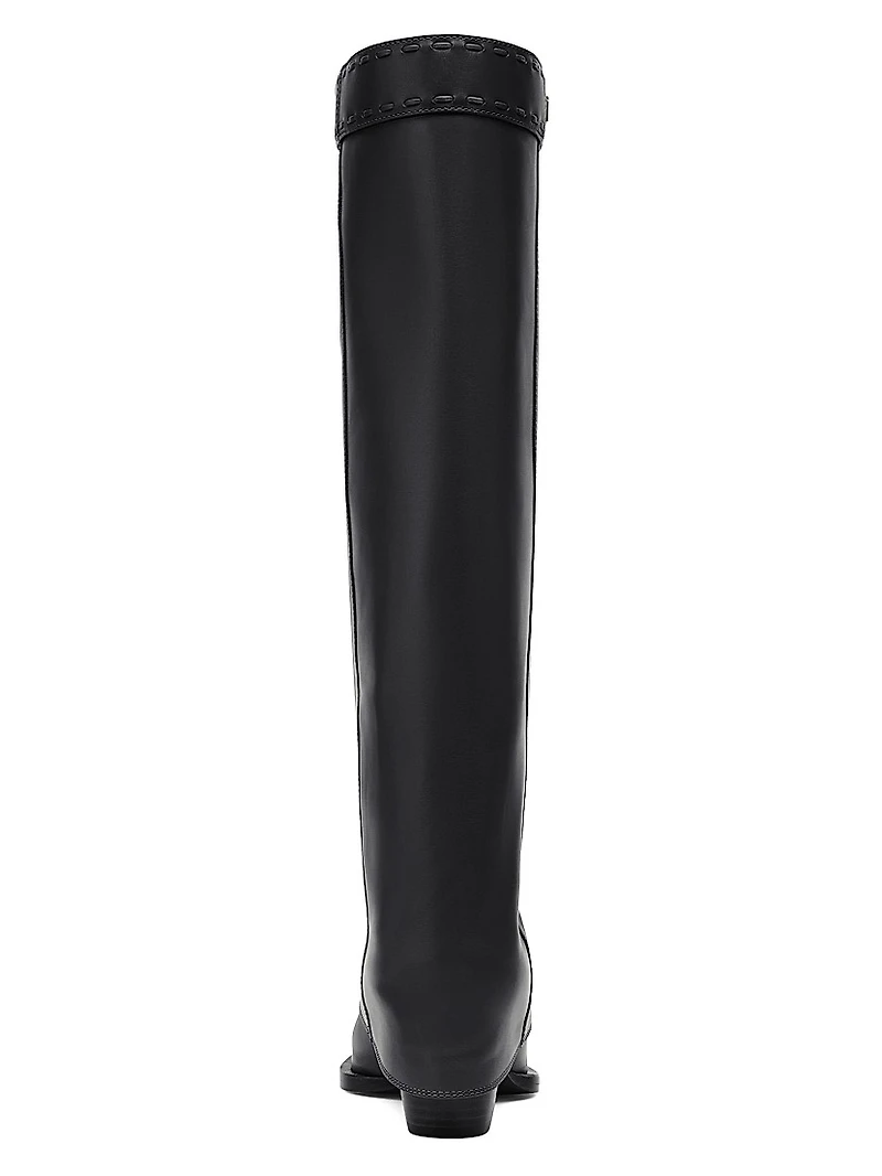 Leather Knee-High Boots
