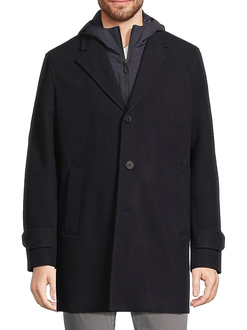 Geraldo Layered Wool Coat