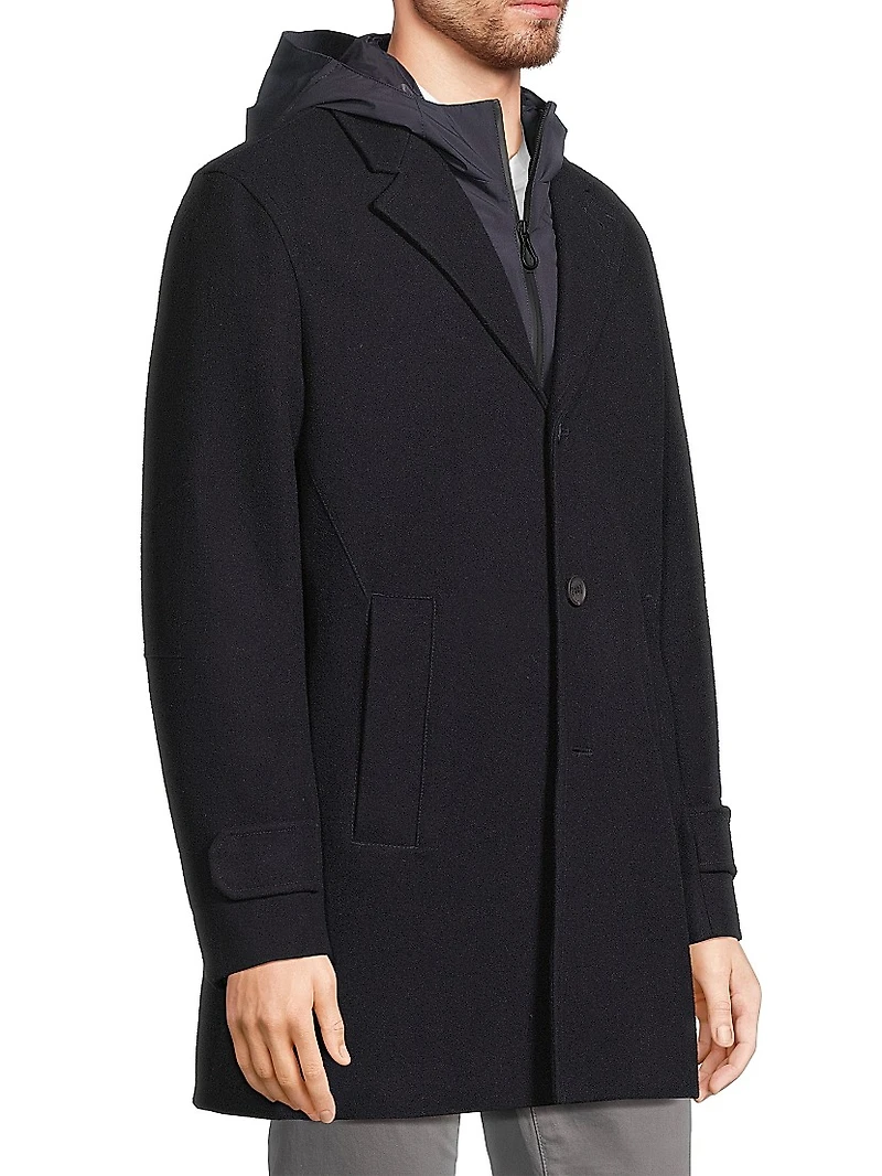 Geraldo Layered Wool Coat