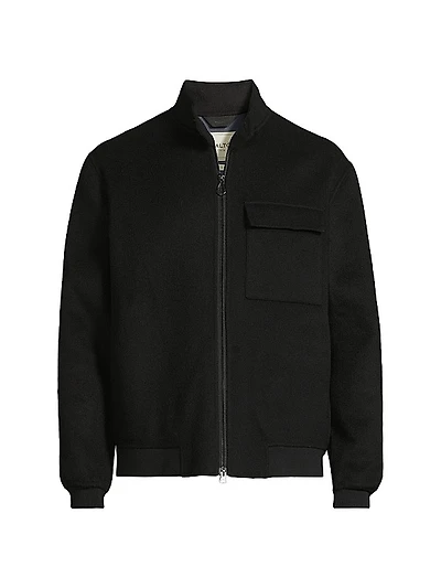 Zip-Front Knit Flight Jacket