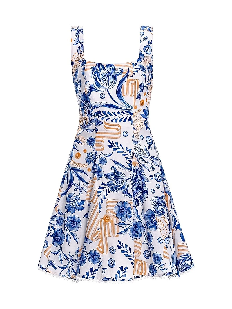 Riveria Radiance Kristen Azure Printed Minidress