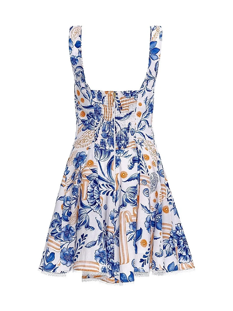 Riveria Radiance Kristen Azure Printed Minidress