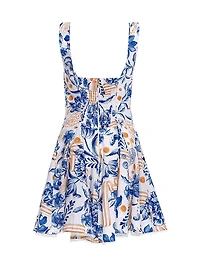 Riveria Radiance Kristen Azure Printed Minidress