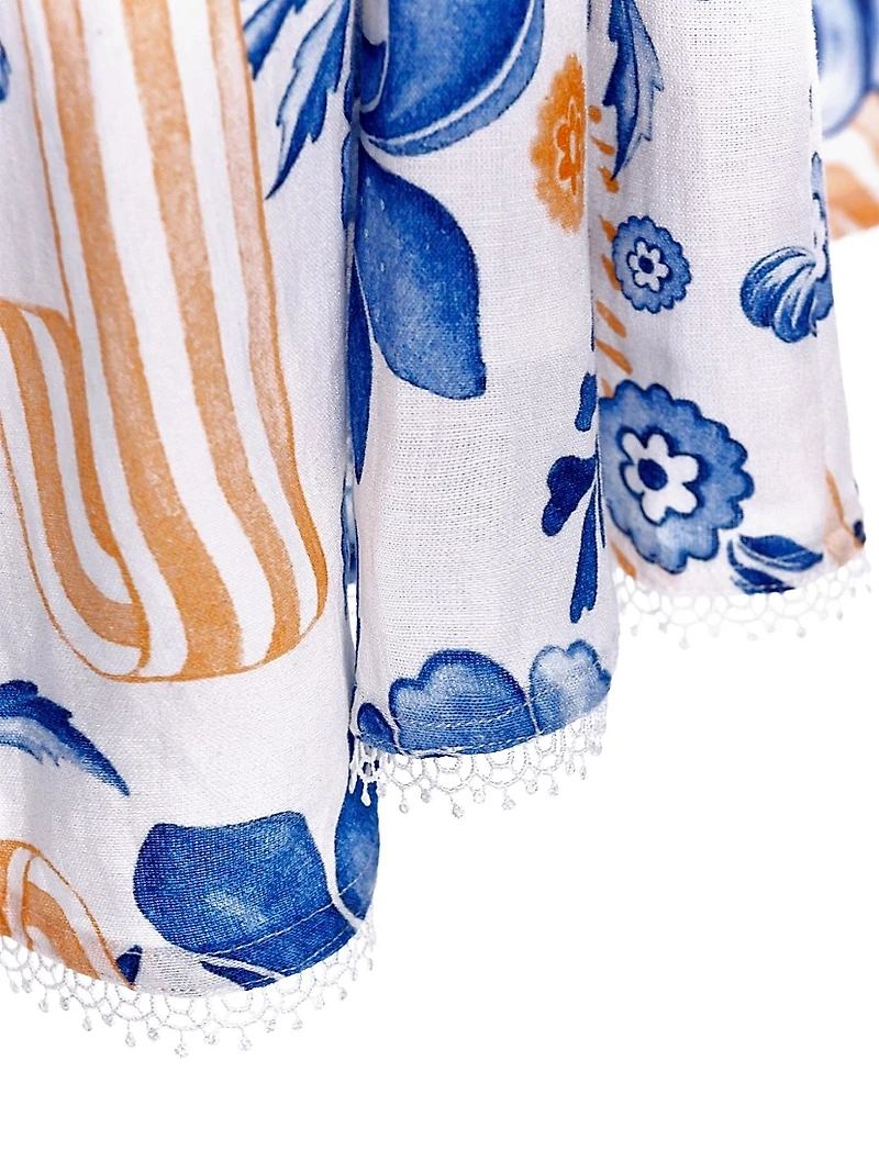 Riveria Radiance Kristen Azure Printed Minidress