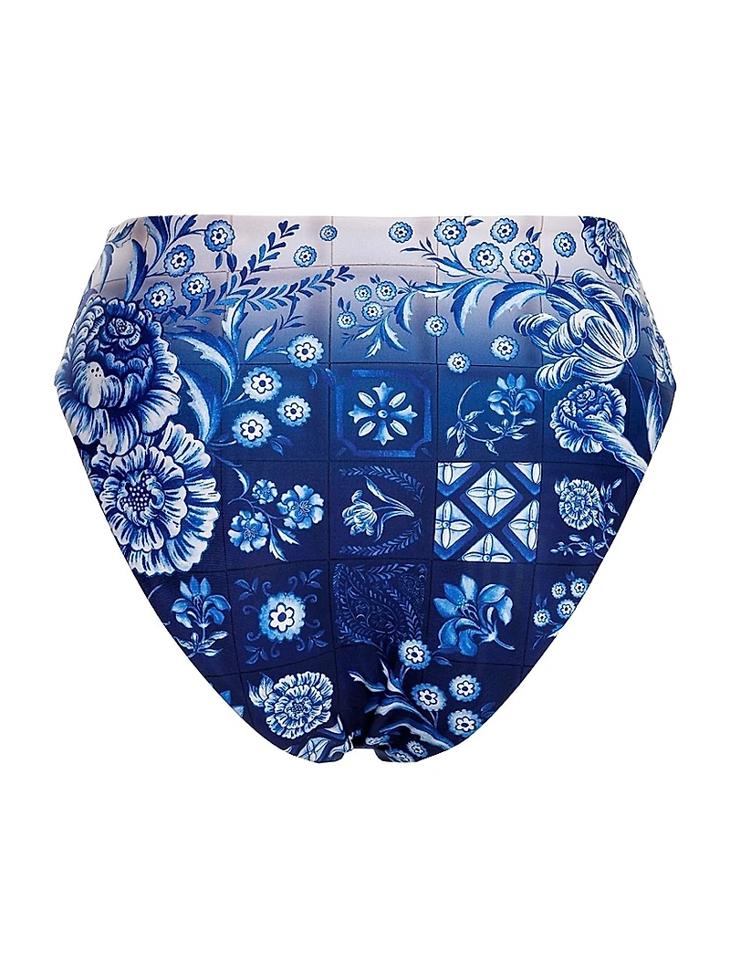 Riveria Radiance Penelope Azure Floral Bikini Bottom