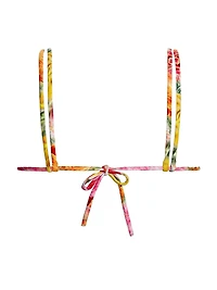 Riveria Radiance Sunny Mirage Crystal-Embellished Floral Bikini Top