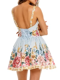 Riveria Radiance Spring Blush Floral Cotton Minidress