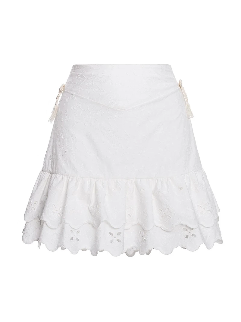 Riveria Radiance Nixi Azure Cotton Miniskirt