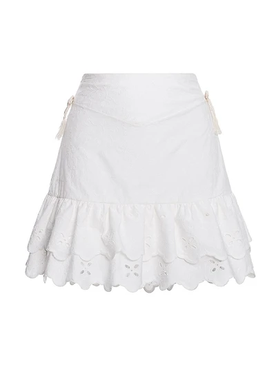 Riveria Radiance Nixi Azure Cotton Miniskirt