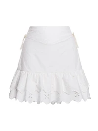 Riveria Radiance Nixi Azure Cotton Miniskirt