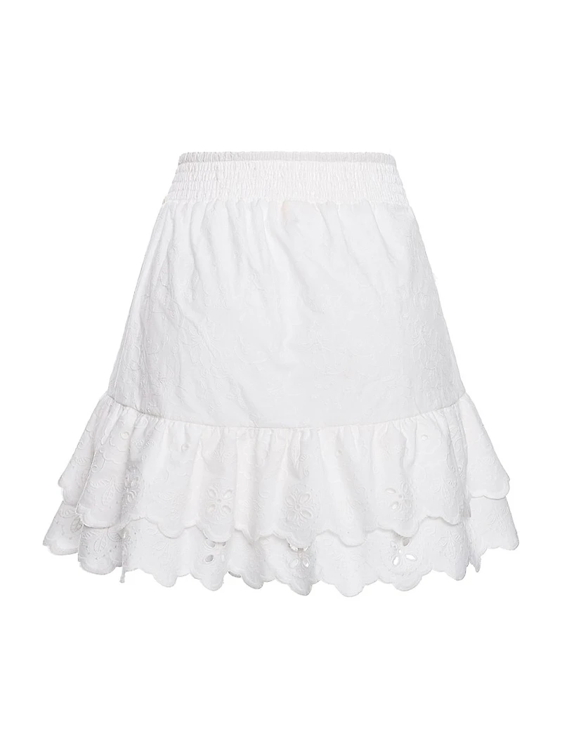 Riveria Radiance Nixi Azure Cotton Miniskirt