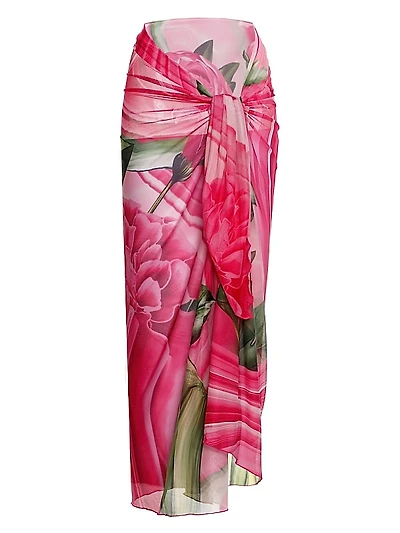 Riveria Radiance Marine Mirage Floral Pareo
