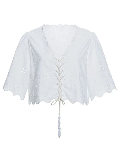 Riveria Radiance Madeira Azure Cotton Blouse