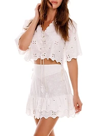 Riveria Radiance Madeira Azure Cotton Blouse