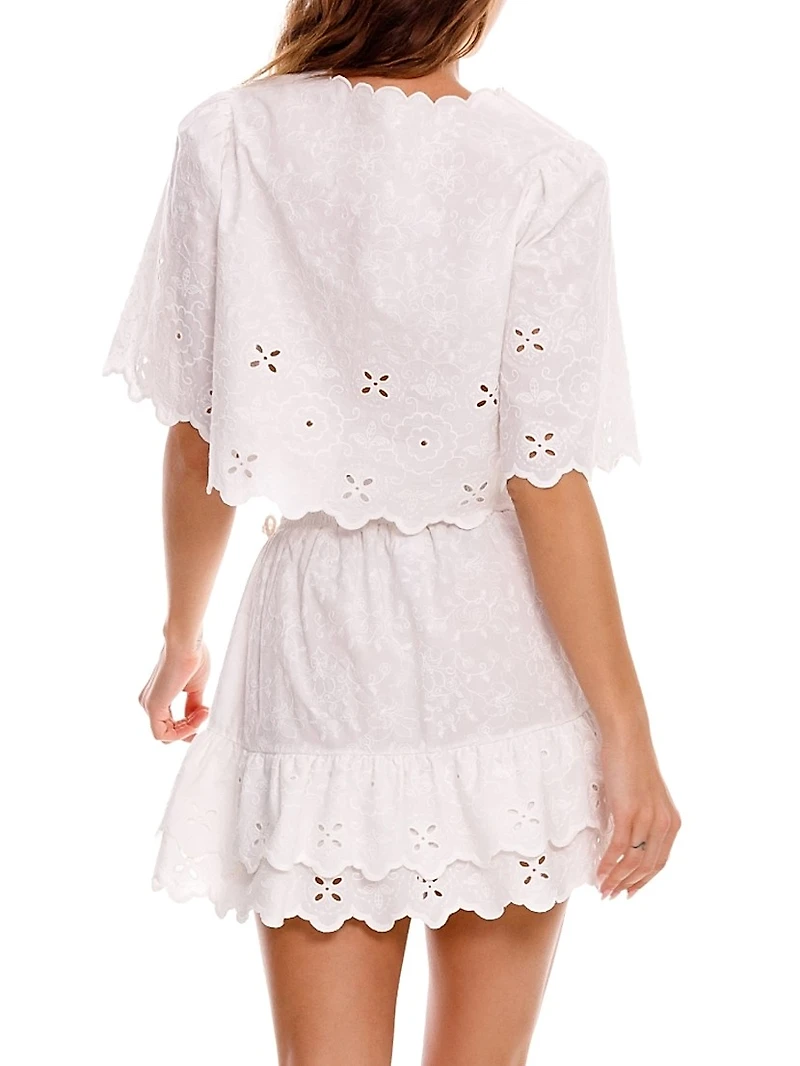 Riveria Radiance Madeira Azure Cotton Blouse