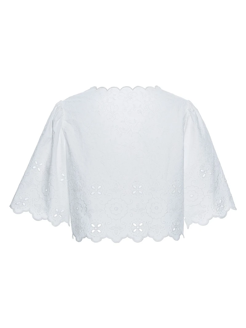 Riveria Radiance Madeira Azure Cotton Blouse