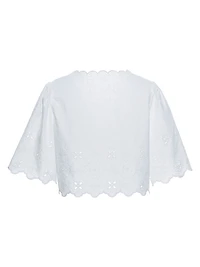 Riveria Radiance Madeira Azure Cotton Blouse
