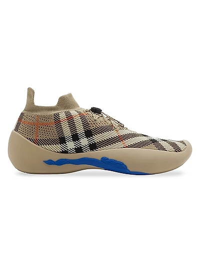 Neptune Check-Knit Sneakers