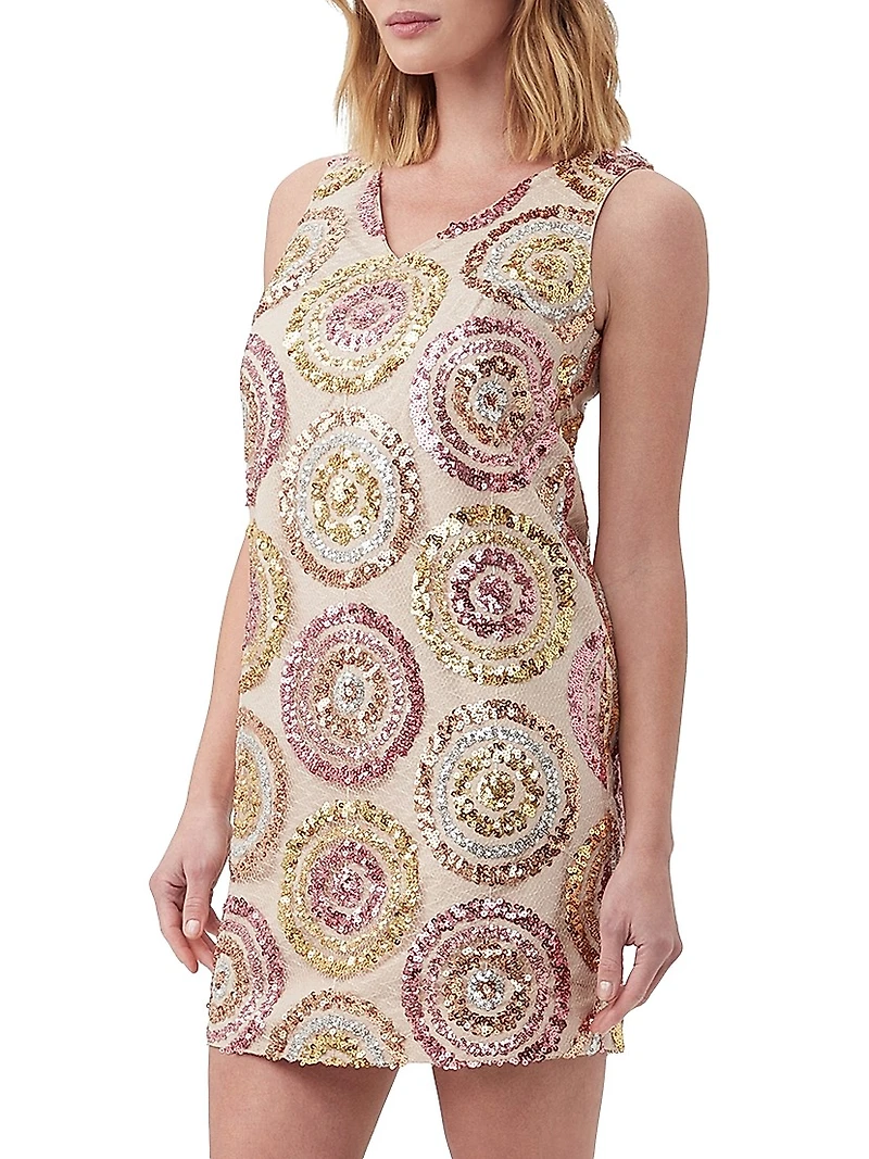 Glitterati Sequined Shift Minidress