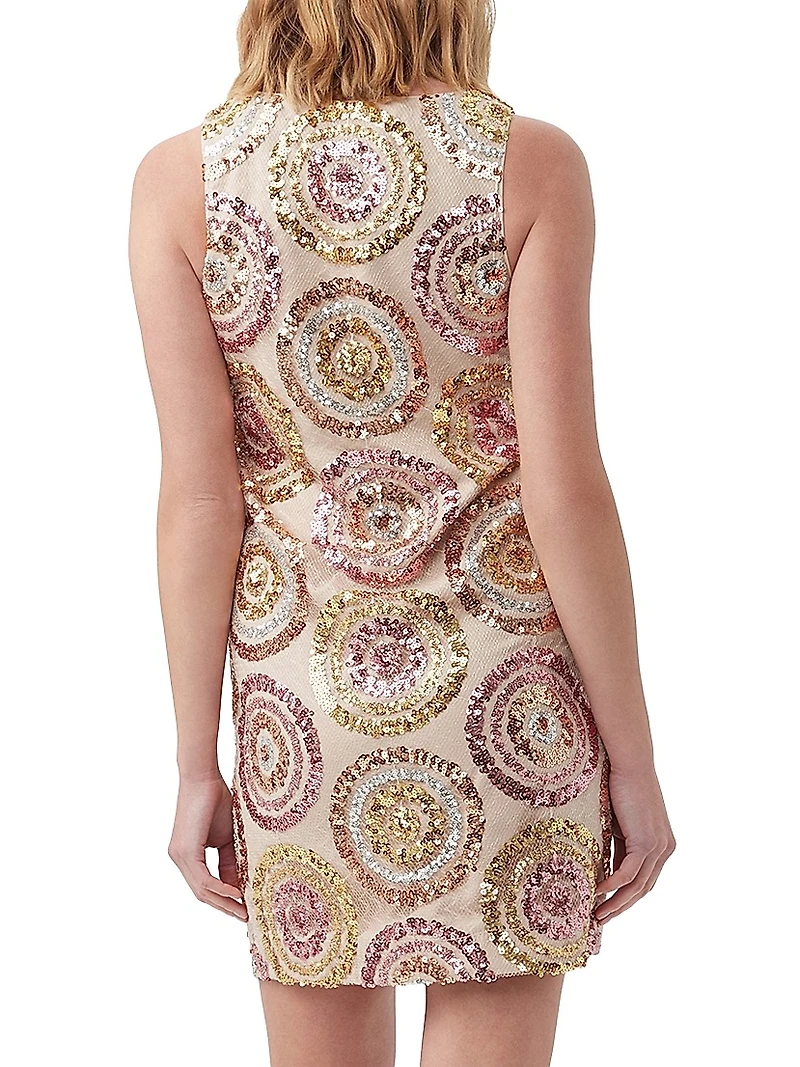 Glitterati Sequined Shift Minidress