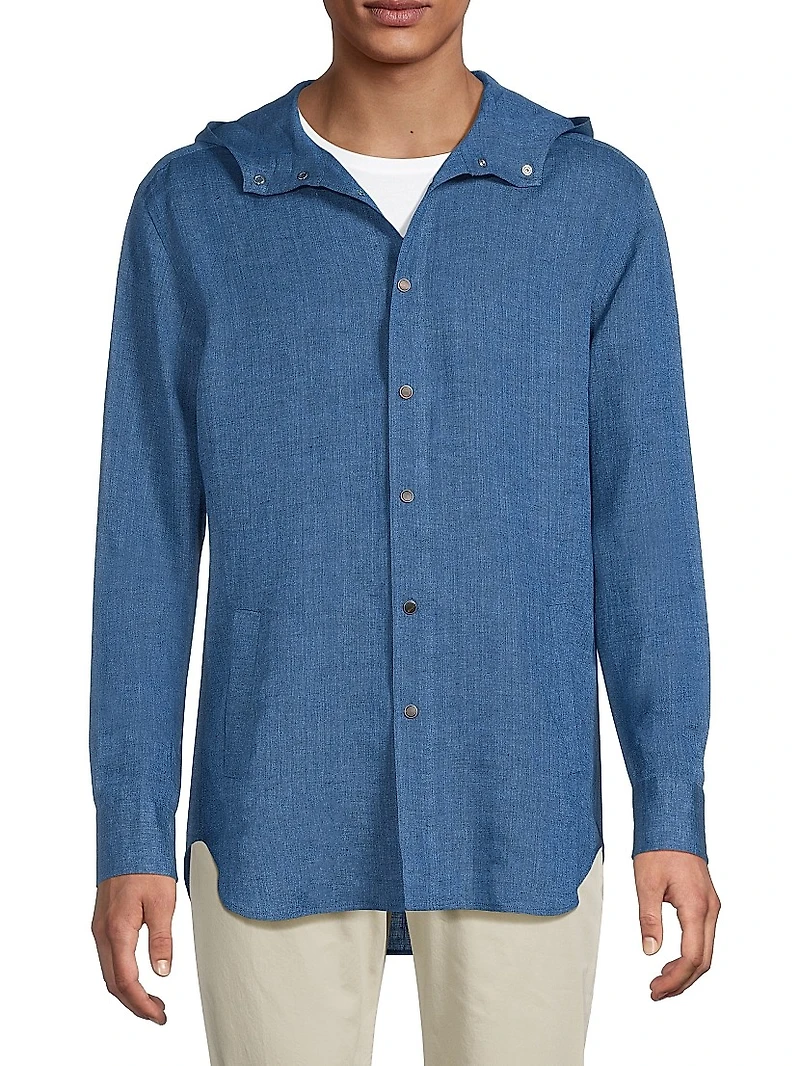 Mariano Hooded Linen Shirt