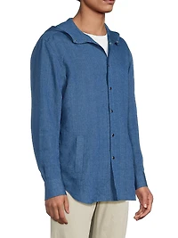 Mariano Hooded Linen Shirt