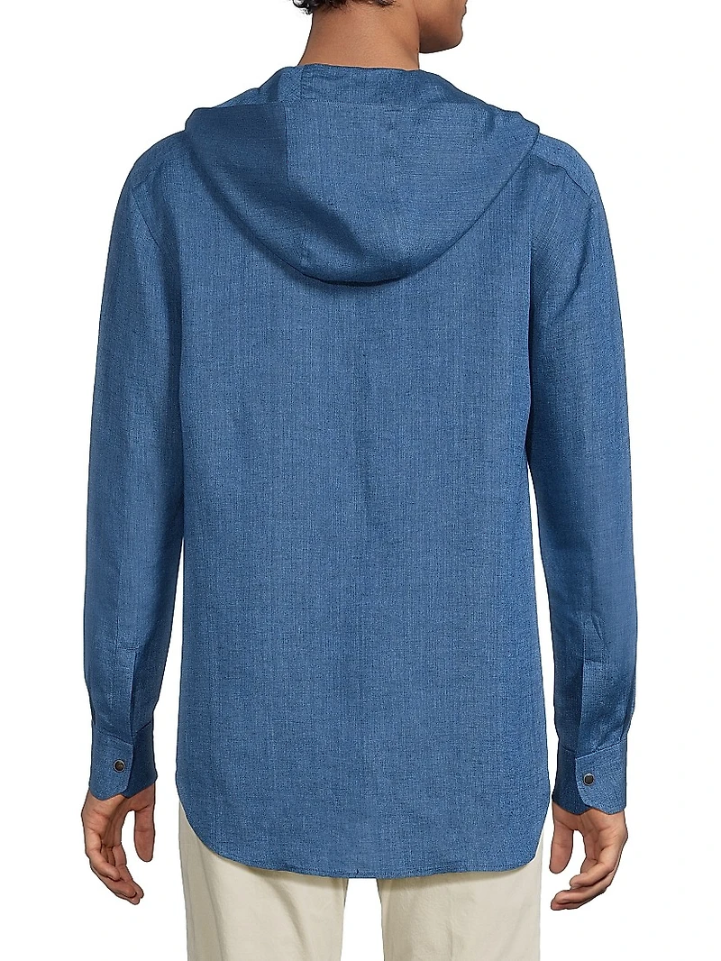 Mariano Hooded Linen Shirt