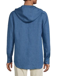 Mariano Hooded Linen Shirt
