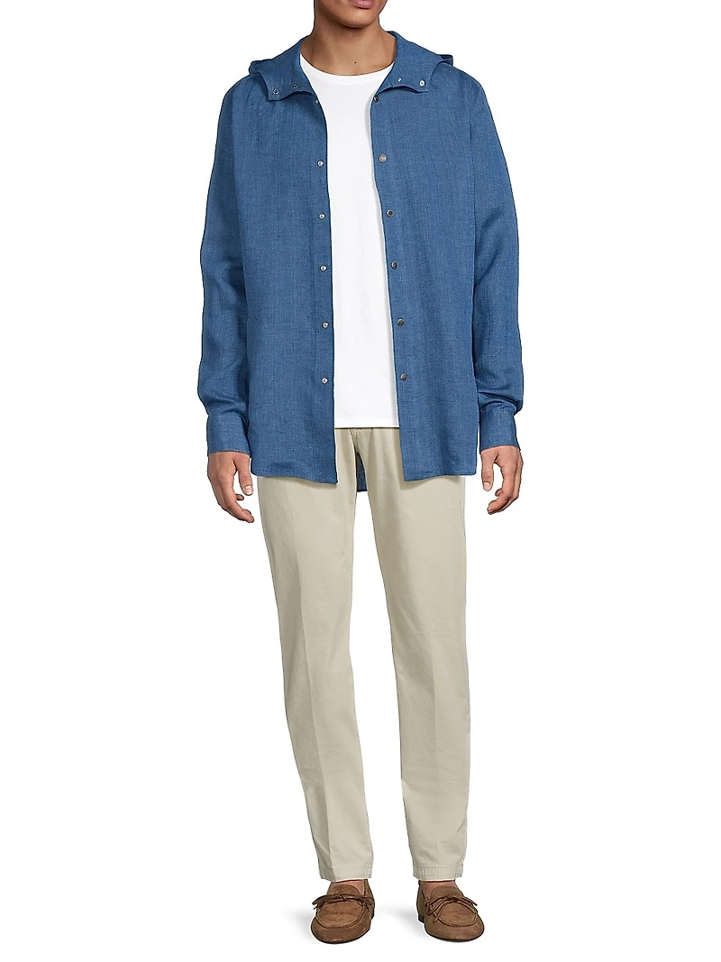 Mariano Hooded Linen Shirt