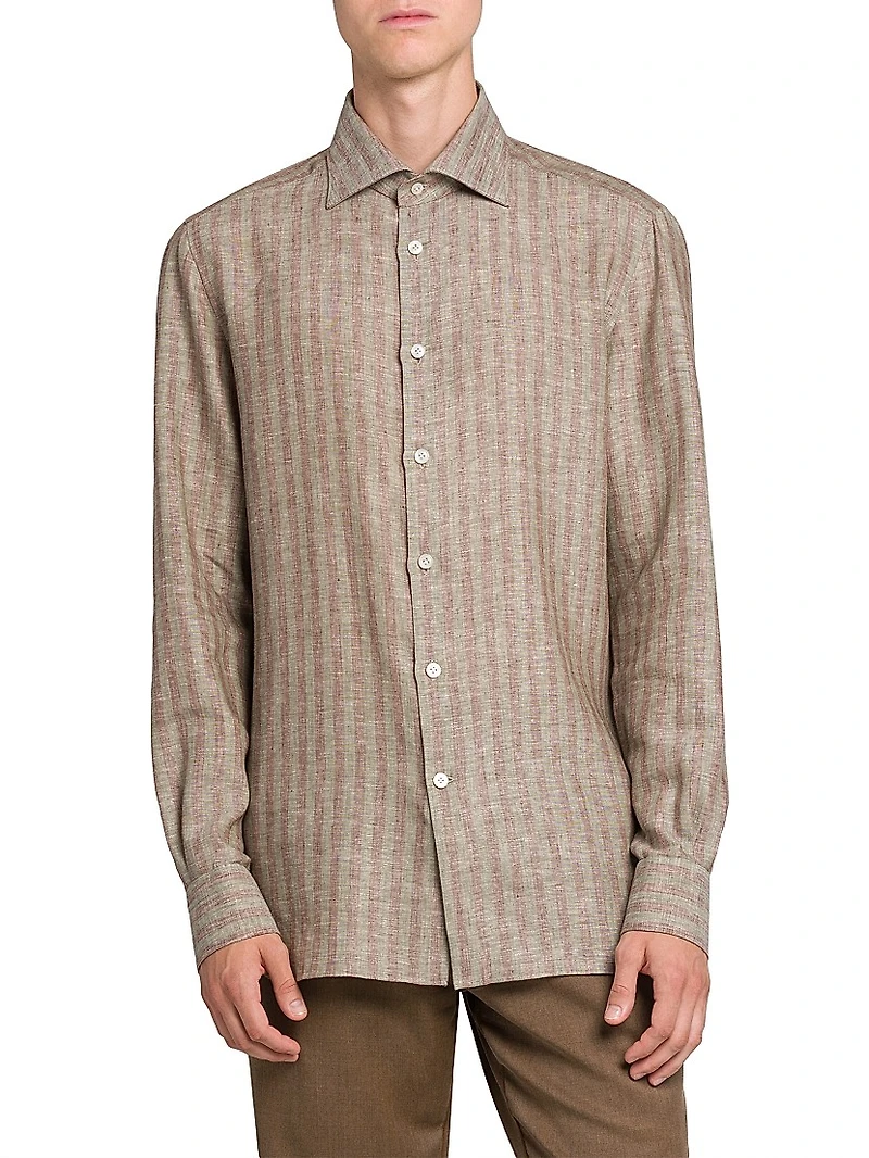 Bengal Striped Linen-Blend Shirt