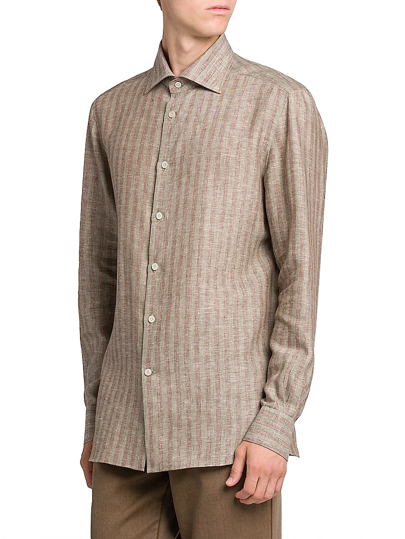 Bengal Striped Linen-Blend Shirt