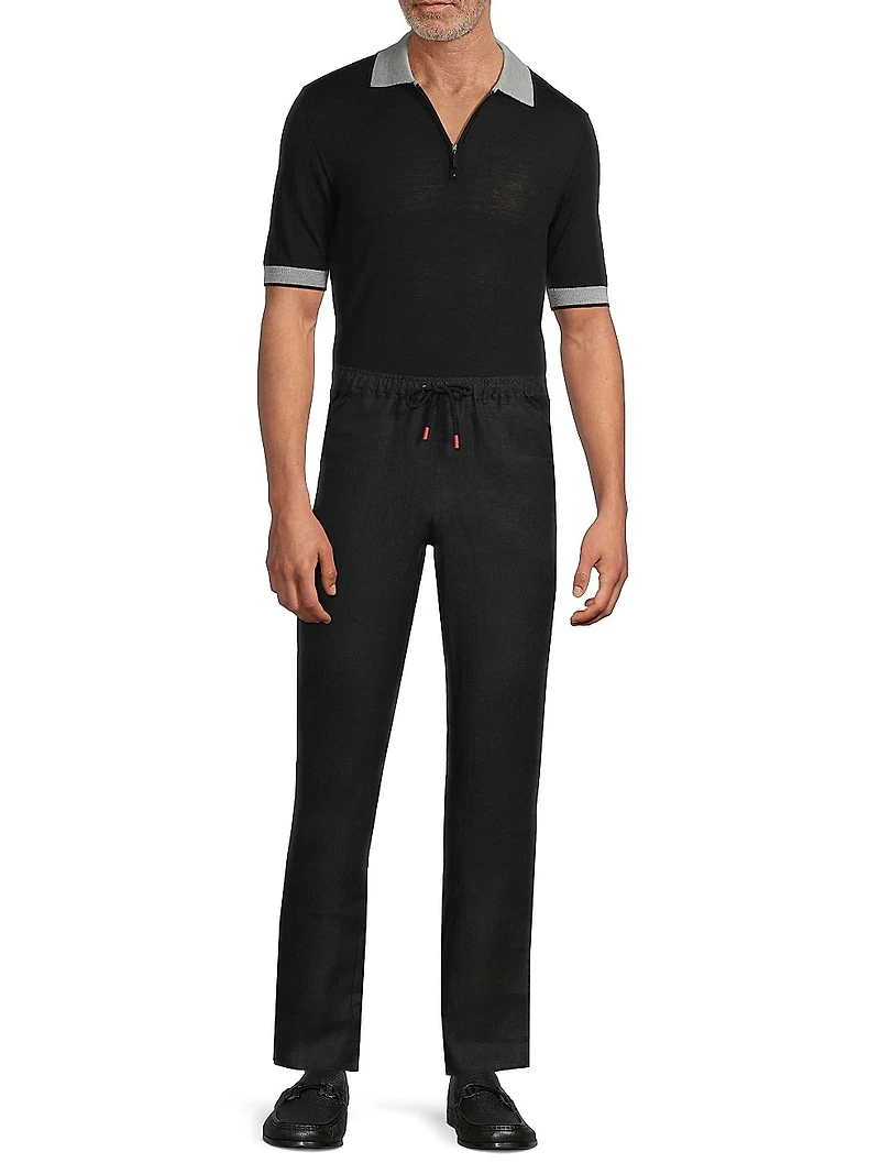 Linen Drawstring Pants