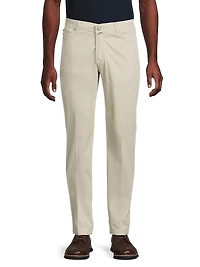 Stretch-Cotton 5-Pocket Pants