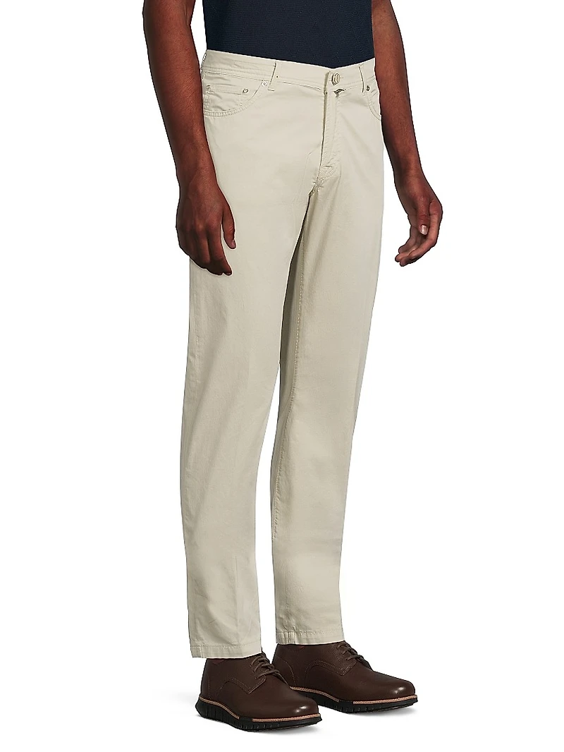 Stretch-Cotton 5-Pocket Pants