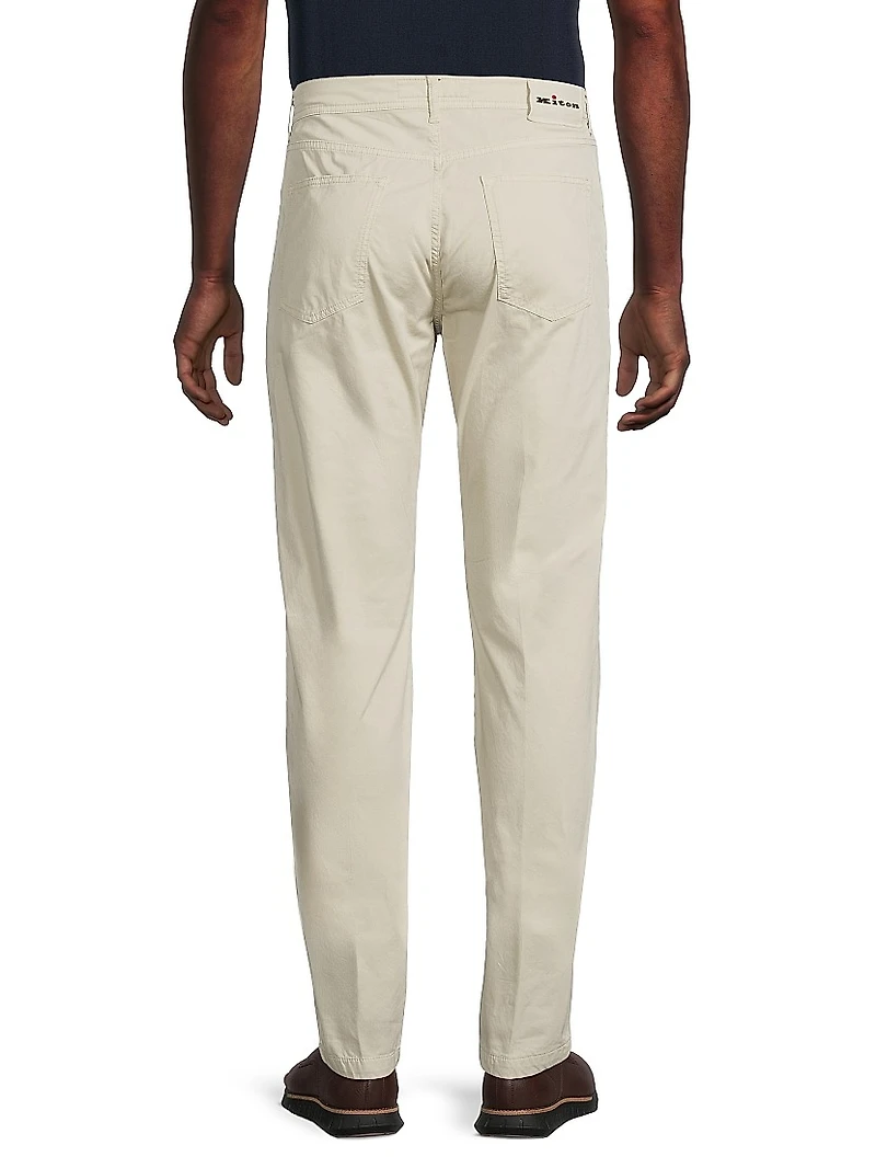 Stretch-Cotton 5-Pocket Pants