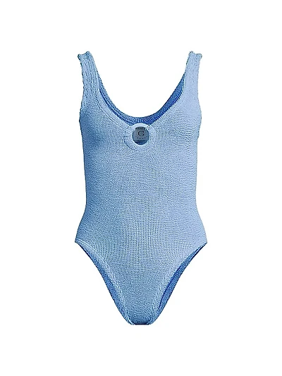 Celine Textured O-Ring One-Piece Swimsuit