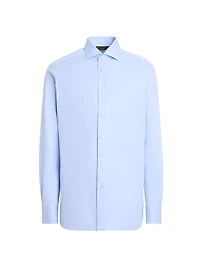 Sea Island Cotton Long-Sleeve Tailoring Shirt