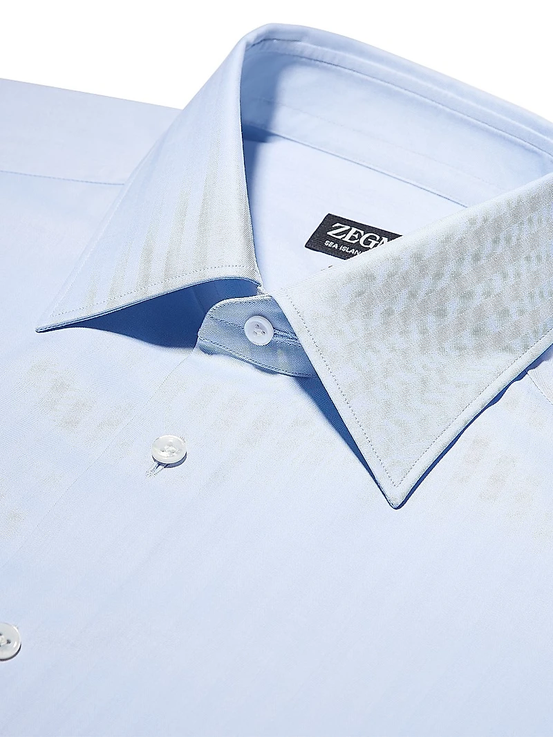 Sea Island Cotton Long-Sleeve Tailoring Shirt