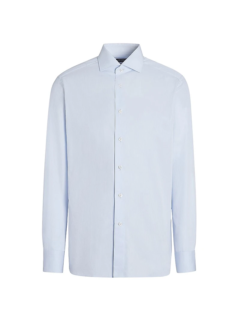 Micro-Striped Centoventimila Cotton Shirt