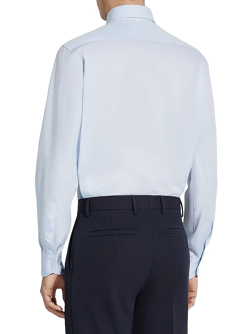 Micro-Striped Centoventimila Cotton Shirt