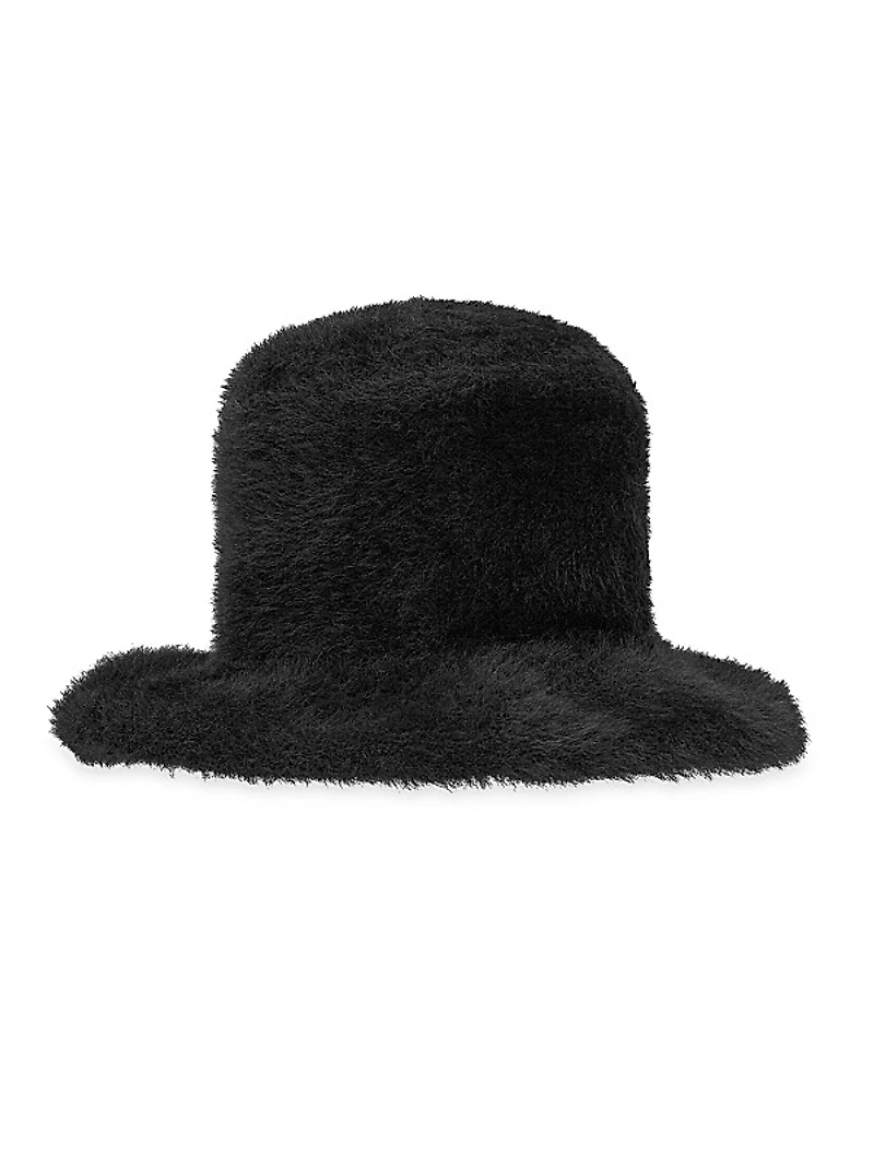 Embroidered Bucket Hat in Knit
