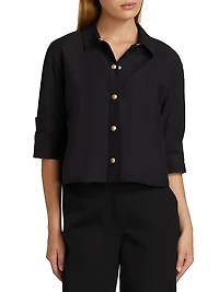 Cosette Crop High-Low Shirt