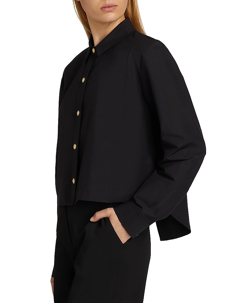 Cosette Crop High-Low Shirt