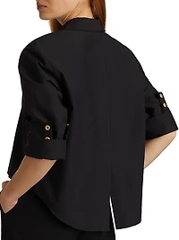 Cosette Crop High-Low Shirt